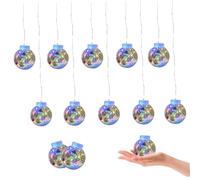 Joygoodta Luci da finestre di Natale 10 pupazzo di neve a LED che desidera luci per tenda a sfera 9, 8 piedi..Decorazioni per finestre di Natale 8 lunghe per patio, prato, giardino quattro colorati