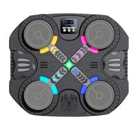 Joygoodta Macchina da Boxe per Bambini 5 velocità ＆ 2 modalità Macchina da Boxe Musicale con luci LED Punteggio per Allenamento con Guanti per Esercizi Indoor 12, 6x10, 8x1, 6 Pollici Nero