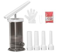 Joygoodta Macchina per insaccatrice per Salsicce 2L PP, Macchina per Salsicce Verticale con 4 Tubi per ripieno, Kit di Strumenti per insaccatrice di Carne per Manuale di Cucina Domestica