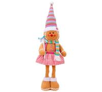 Joygoodta Peluche di Pan di con Gambe telescopiche Giocattoli di Peluche per Bambole di Pan di di Natale per vassoi a più Livelli Decorazioni per la casa di Feste di Festa, Bambola per Ragazza