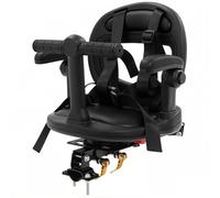 Joygoodta Seggiolino per Bicicletta, Seggiolino Anteriore Girevole con Doppio Sistema di bloccaggio e braccioli Regolabili, Adatto a Bambini da 1 a 6 Anni, Facile da installare, Nero