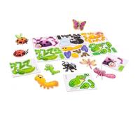 Joygoodta Set da 25 Mini Puzzle, Puzzle 3D Fai da Te per Bambini, Set di di Carta con Animali, Giocattolo educativo e Creativo per l'apprendimento precoce di Bambini e Bambine, Insetti