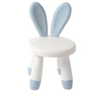 Joygoodta Sgabello per bambini, sgabello per bambini in plastica con schienale per orecchie di coniglio, piccolo rialzo antiscivolo per a casa