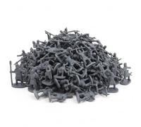 Joygoodta Soldatini Giocattolo da 200 Pezzi, Mini Figure di Uomini dell'Esercito con Disegni dettagliati di Spada, Scudo, Ascia e Arco, Set di soldatini Grigi per Gioco Creativo ed Esposizione