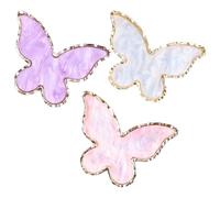 Joygoodta Tavolozza per Nail Art 3 Pezzi, tavolozza per Nail Art in Resina a Forma di Farfalla con Anelli per Dita Regolabili, Smalto per miscelazione Colori per Professionisti, saloni, Gel