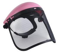 Joygoodta Visiera per colpire le erbacce Visiera integrale regolabile in rete di acciaio con fronte spugnata Maschera di sicurezza traspirante antispruzzo per giardinaggio completo