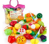 JoyGrow Tagliare Giocattoli Taglio Frutta e Verdura Giocattolo,32 Pezzi Accessori da Cucina Gioco di Ruolo Educativo Prima Infanzia D'Imitazione per Bambini Set,Regalo Perfetto per Bambini 3+ Anni