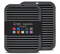 Joyhalo Set di 2 sottopentola per piatti caldi, 22,9 x 30,5 cm, sottopentola in silicone per pentole e padelle calde, piatti caldi per proteggere il