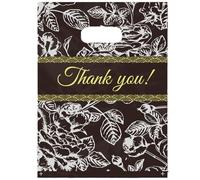 Joyhey 100 sacchetti di plastica per merchandising, 19,8 x 24,9 cm, con manici fustellati - Thank You-4