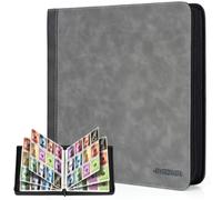 JoyHood Raccoglitore per Carte Collezionabili compatibile con TCG, Può Contenere a 900 Carte, Album di Carte adatto per PM MTG OPCG, Regali per Ragazzi/Ragazze (Grigio, 12-Pocket)