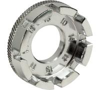 JOYIAL Chiave per raggi, raggi della ruota, strumento per raggi della bicicletta, tenditore per capezzoli in acciaio forgiato per riparazione della bicicletta (versione regolare argento)