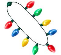 JOYIN 1 confezione di collana natalizia con luci a LED, 9 lampadine, 6 modalità, accessori per costume da festa a LED, accessori per feste di Natale, bomboniere, forniture per feste