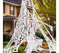 JOYIN 1000sqft Decorazione Ragnatela Gigante di Halloween, Taglia la Tua Rete di Ragno Elastica, Decorazione di Ragnatele Flessibili Spettrali Fai da Te per Decorazioni Esterne della Casa Stregata