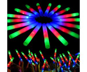 JOYIN 12 Pezzi Bastoncini Luminosi in Schiuma, Set di Bastoncini LED con 3 Modalità Lampeggianti, Accessori per Feste Brillanti per Matrimonio, Concerto, Compleanno, Halloween, Regali per Bambini