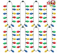 JOYIN 12 Pezzi Collane Natalizie a LED, Collana Natalizia con 12 Lampadine LED, Collana Luminosa per Adulti e Bambini Feste Natalizie Bomboniere Accessori Natalizi Decorazioni Natalizie.