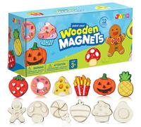 JOYIN 12 pezzi di magneti in legno per dipingere e realizzare lavoretti per bambini e bambine, kit di attivit primaverili e per le giornate di p