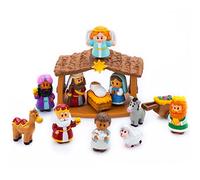 JOYIN 13 Pezzi Piccolo Presepe Natalizio, Giocattolo in Miniatura, Presepe per Bambini, Decorazione Natalizia