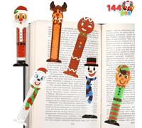JOYIN 144 segnalibri natalizi con 6 disegni per regali di Natale, premi in classe per bambini, studenti, regali e premi