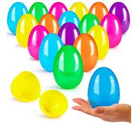 JOYIN 150 pezzi 3,15 "uova di Pasqua di plastica, uova di Pasqua vuote Riempone, colorate di plastica luminosa Bulk di plastica per caccia di Pasqua, prelibatezze, favore della festa, cesti pasquale