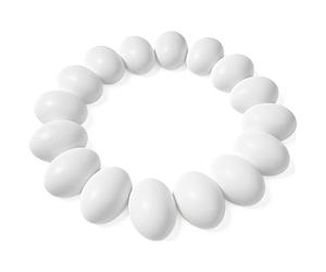 JOYIN 18 pezzi di uova plastica di Pasqua bianca a grandezza naturale DIY fai da te bomboniere per la festa per l'attività di scuola