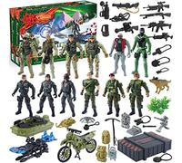 JOYIN 2025 Calendario Avvento Natale per bambini 24 giorni per conto alla rovescia con 24 pezzi di giocattoli di uomini dell'esercito militare