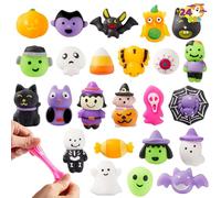 JOYIN 24 giocattoli morbidi Mochi di Halloween, giocattoli morbidi per Halloween e Natale, regali di compleanno per ragazzi e ragazze, premio in classe, sacchetti regalo di compleanno