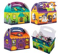 JOYIN 24 pezzi 3D Halloween Caramella Scatole Casa da 15cm x15x9 Scatole di Cartone Treat Box Goodie Bags Dolcetto o Scherzetto Borse per Halloween Decorazione Bomboniere