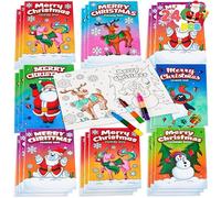 JOYIN 24 pezzi di libro da colorare di Natale sfuso per bambini, mini libri da colorare di Natale in 6 copertine, grande regalo per ragazze e bambini, regali di vacanza e souvenir di festa