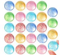 JOYIN 24 pezzi, Flummies per bambini da 32 mm, riempitivi sacchetti per feste, palline di gomma, diametro spaziale colorato, riempitivo per calze, regalo di compleanno