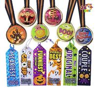 JOYIN 24 pezzi Giocattoli medaglia e trofeo con nastro per Halloween Premio per gioco di Far Paura Festa celebrazioni
