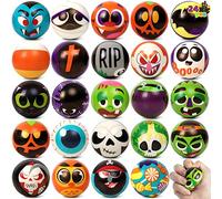 JOYIN 24 Pezzi Halloween Disegni e Colori Assortiti Palline Antistress a Lenta Aumento Sollievo dallo Stress per Bomboniere di Halloween, Giocattoli di Halloween per Ragazzi e Ragazze