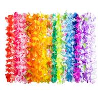 JOYIN 24 pezzi Hawaii collane di fiori Hawaii, tropicale Luau fiori Lei per il vestito, Hawaii Party Mallorca Decorazione Accessori per feste di compleanno
