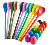 JOYIN 24 pezzi Set di giochi di corsa con uova di Pasqua e cucchiai per 12 giocatori Gioco di carnevale per bambini e attivit in famiglia per le