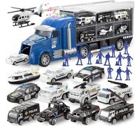 JOYIN 25 in 1 Set Giocattolo per Auto Camion di Soccorso della Polizia