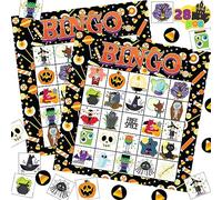 JOYIN 28 Pcs Halloween Bingo Gioco di Carte per la Scuola Attività Familiari Halloween Bomboniere Artigianato per Aula Materiale Scolastico Giochi da Tavolo