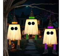 JOYIN 3 decorazioni da appendere a fantasmi per Halloween, 50 cm, per esterni, calde