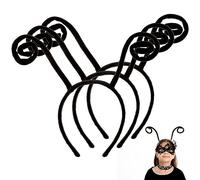 JOYIN 3 pezzi Antenna fascia per capelli nera di peluche Taglia unica per bambini ed adulti Coccinella Farfalla Lucciola Libellula Costume Halloween Accessori