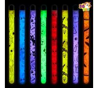 JOYIN 30 Bastoncini Luminosi Assortiti per Halloween, in 8 Diversi Modelli e 6 Colori, per bomboniere di Halloween, Forniture per Feste, Si Illuminano al Buio, riempitivi per Sacchetti di Halloween