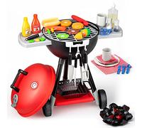 JOYIN 34 PCS Set di grill per barbecue giocattolo, gioco di finzione per piccolo chef, set di giocattoli per barbecue interattivi per cucina giocattolo da cucina per bambini