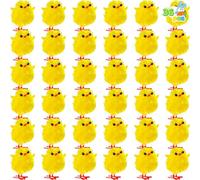 JOYIN 36 Pezzi Pasqua Mini Pulcini, 2,5 CM Pulcini di Pasqua Giallo, Bambini Artificiale Piccolo Pollo per la Decorazione Bonnet di Pasqua, Egg Hunt Toy Fillers, Bonnet Decorazione Arti e Mestieri