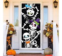 JOYIN 3D disegno carino di scheletro tenda da 76,2cm x 183 per porta finestra muro decorazione per Halloween
