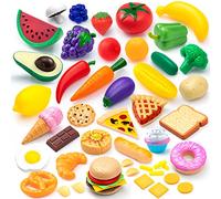 JOYIN 50 pezzi di giocattoli alimentari cibo giocattoli accessori cucina gioco educativo di ruolo con frutta pane verdura per bambini