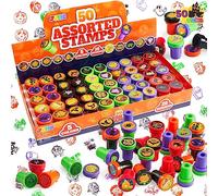 JOYIN 50 pezzi Halloween Timbri e Stampini per Bambini Francobolli Self-ink (25 Disegni, Francobolli in Plastica, Dolcetto o Scherzetto, Spettrali) per Riempitori di Sacchetti