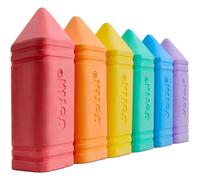 JOYIN 6 gessetti giganti da marciapiede in 6 colori, gessetti lavabili per bambini, materiali artistici atossici, giochi all'aperto, accessori per parchi giochi
