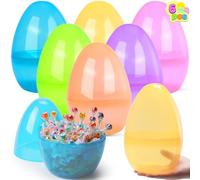 JOYIN 6 PCS 10 "Jumbo Easter Eoggs trasparente colorato per riempire le prelibatezze di giocattoli specifiche, favore della festa a tema, gioco di caccia, riempimento per cesti di cesti