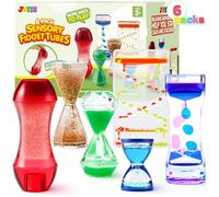 JOYIN - 6 Tubi Sensoriali Antistress per Bambini (anche con Autismo), Bottiglie d'Acqua Rilassanti, Ideali per Feste, Aule (Angolo della Calma) e Sollievo dallo Stress