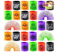 JOYIN 60 molle elicoidali di Halloween per bambini, mini giocattoli magici, bobine antistress, giocattolo slinky per bomboniere di Halloween, sacchetti per dolcetti o scherzi, scambio in classe, premi