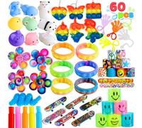 JOYIN 60 pezzi set di fidget per feste di compleanno per bambini, fidget popolare, giocattoli per feste, riempitivi per sacchetti per regali di hostess, omaggi per premi in classe
