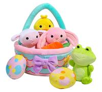 JOYIN Basket da 8 Pezzi per Peluche di Pasqua, in Stile Originale Pomba di Cesto di Pasqua, Peluche di Peluche per Il Favore della Festa a Tema Pasquale, Regali di Pasqua per Bambini Piccoli