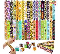 JOYIN Braccialetti Slap per Bambini, 72 pezzi Slap Bracelets per Feste, Bracciali a Scatto, Schiaffo Bracciali Gadget per Compleanno Festa Bomboniere Regalo per Bambini Ragazze Ragazzi